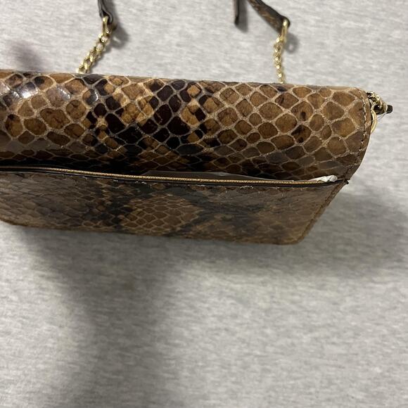 Michael Kors Sloan Crossbody Bag Womens One Size Sand Snake Leather Chain - Picture 9 of 15